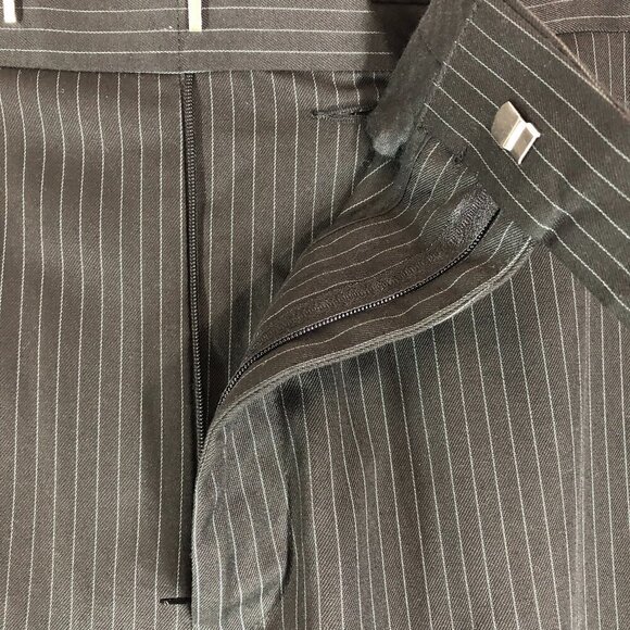 Perry Ellis Portfolio Black Pin Striped Dress Slacks Size 34 X 30 - Picture 5 of 7